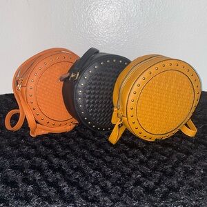 Round Woven Crossbody Purse